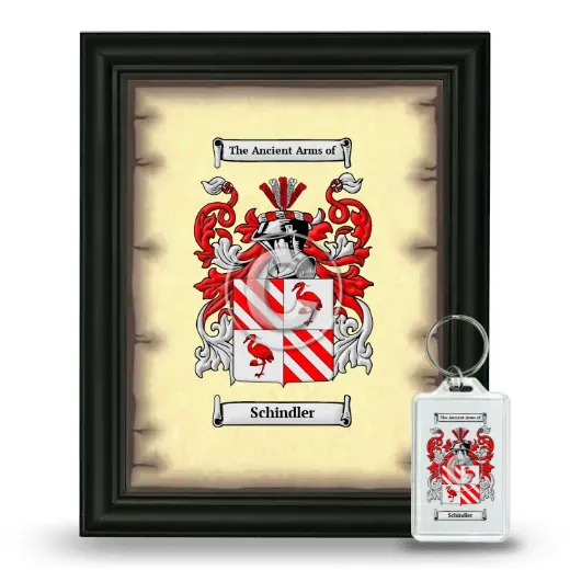 Schindler Framed Coat of Arms and Keychain - Black