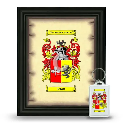 Schitt Framed Coat of Arms and Keychain - Black