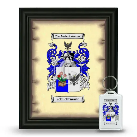 Schlichtmann Framed Coat of Arms and Keychain - Black