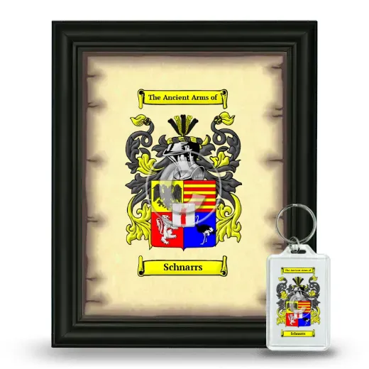 Schnarrs Framed Coat of Arms and Keychain - Black