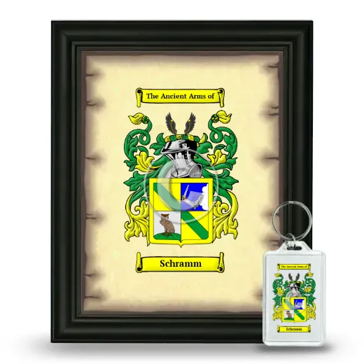 Schramm Framed Coat of Arms and Keychain - Black