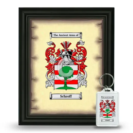 Schroff Framed Coat of Arms and Keychain - Black