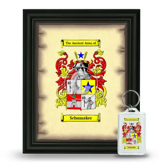 Schumaker Framed Coat of Arms and Keychain - Black