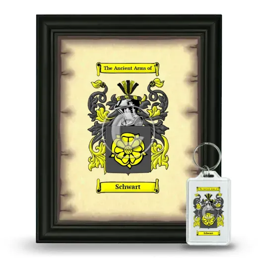 Schwart Framed Coat of Arms and Keychain - Black