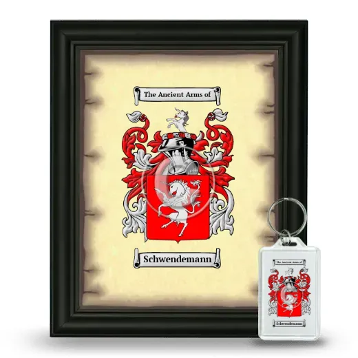 Schwendemann Framed Coat of Arms and Keychain - Black