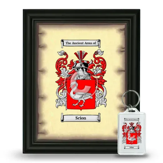 Scion Framed Coat of Arms and Keychain - Black