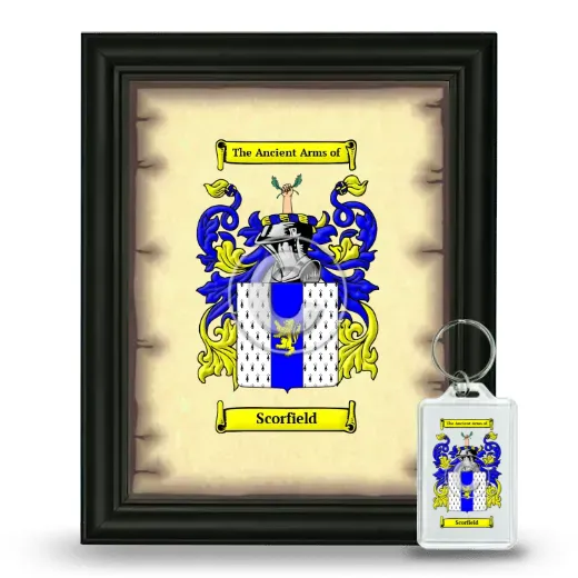 Scorfield Framed Coat of Arms and Keychain - Black