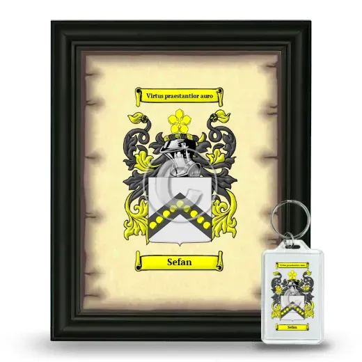 Sefan Framed Coat of Arms and Keychain - Black
