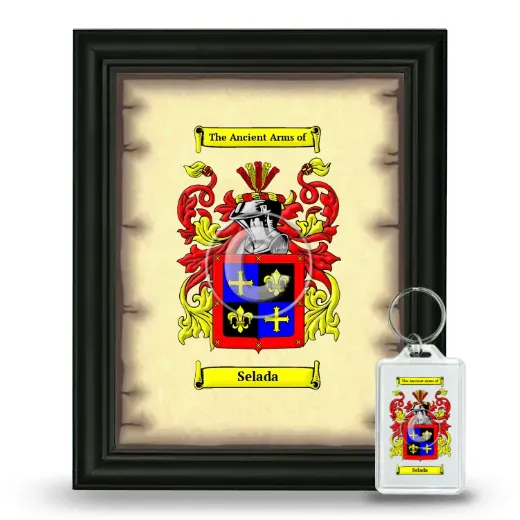Selada Framed Coat of Arms and Keychain - Black