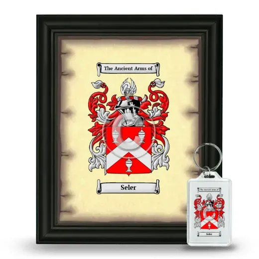 Seler Framed Coat of Arms and Keychain - Black