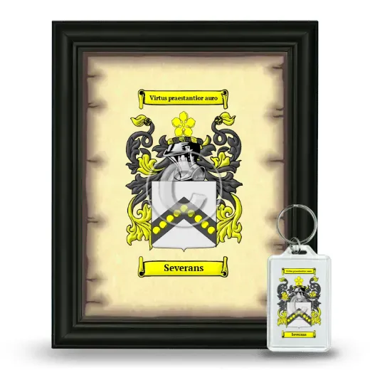 Severans Framed Coat of Arms and Keychain - Black