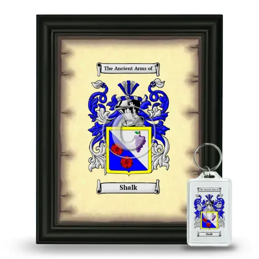 Shalk Framed Coat of Arms and Keychain - Black