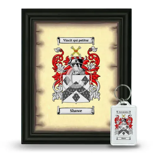 Shawe Framed Coat of Arms and Keychain - Black