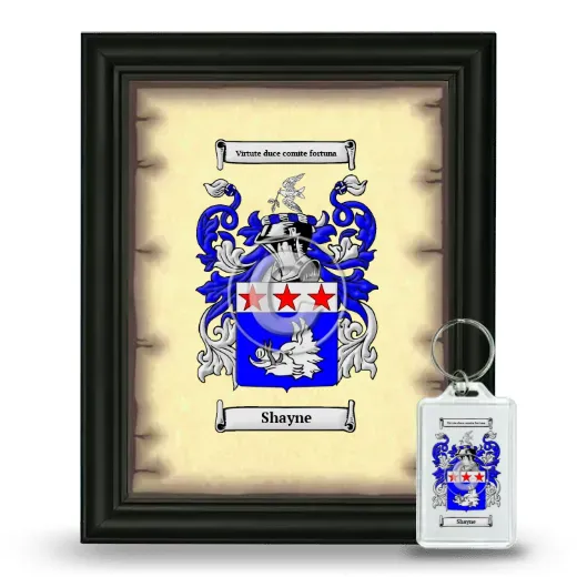 Shayne Framed Coat of Arms and Keychain - Black