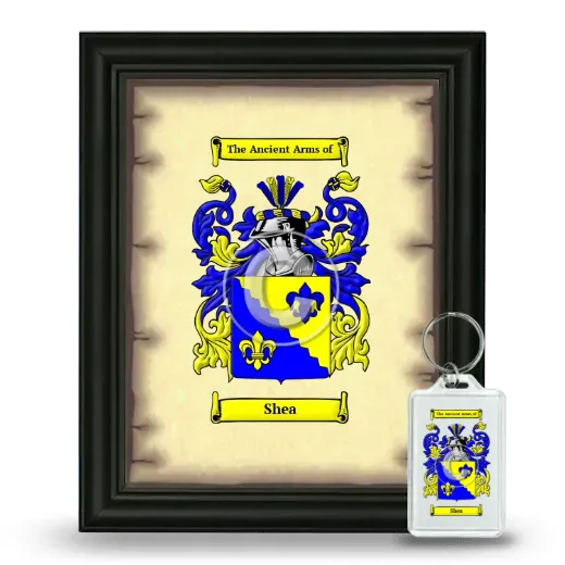 Shea Framed Coat of Arms and Keychain - Black