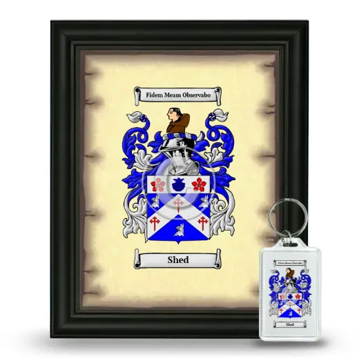 Shed Framed Coat of Arms and Keychain - Black