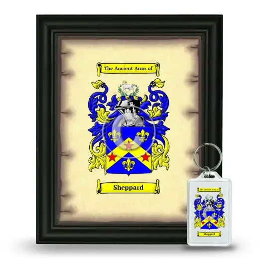Sheppard Framed Coat of Arms and Keychain - Black