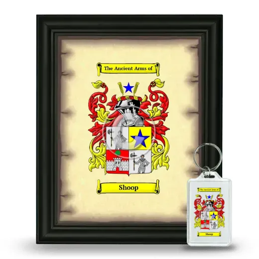 Shoop Framed Coat of Arms and Keychain - Black