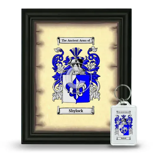 Shylock Framed Coat of Arms and Keychain - Black
