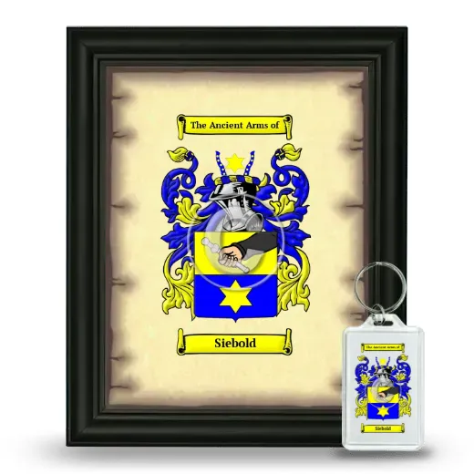 Siebold Framed Coat of Arms and Keychain - Black