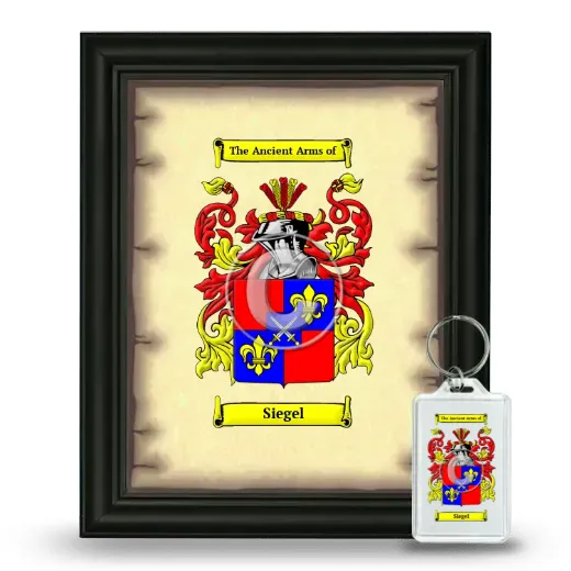 Siegel Framed Coat of Arms and Keychain - Black