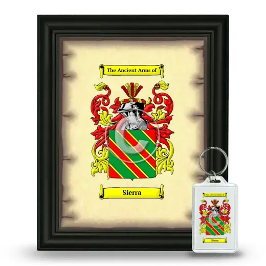 Sierra Framed Coat of Arms and Keychain - Black