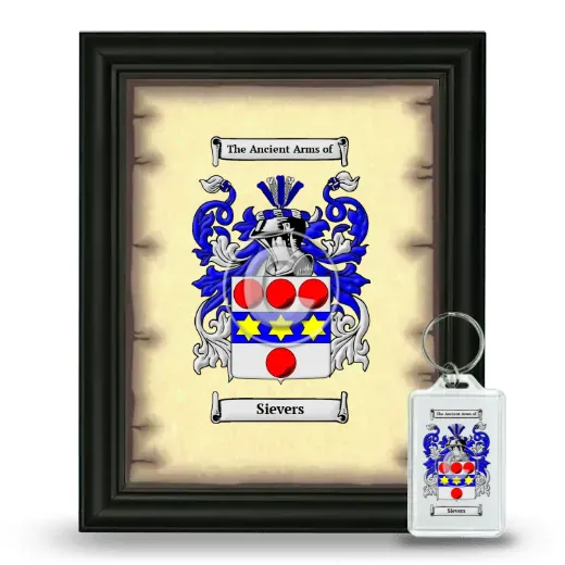 Sievers Framed Coat of Arms and Keychain - Black