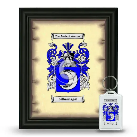 Silbernagel Framed Coat of Arms and Keychain - Black