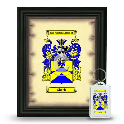 Skeck Framed Coat of Arms and Keychain - Black