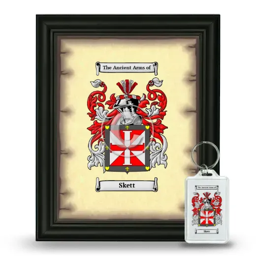 Skett Framed Coat of Arms and Keychain - Black