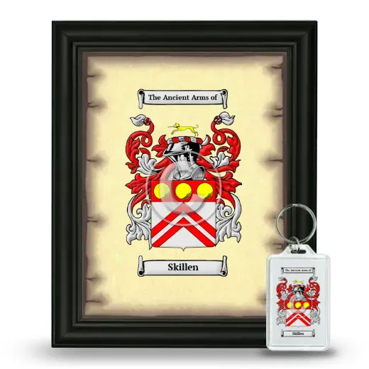 Skillen Framed Coat of Arms and Keychain - Black