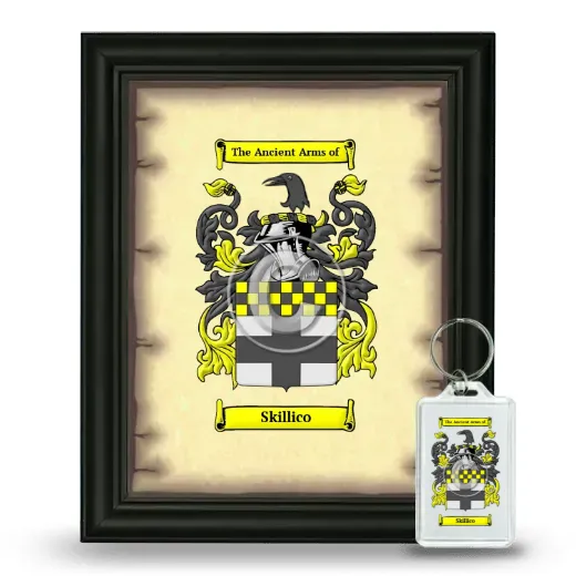 Skillico Framed Coat of Arms and Keychain - Black