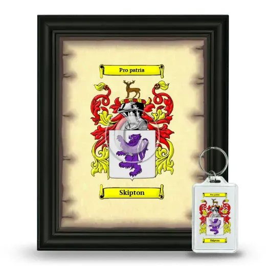 Skipton Framed Coat of Arms and Keychain - Black