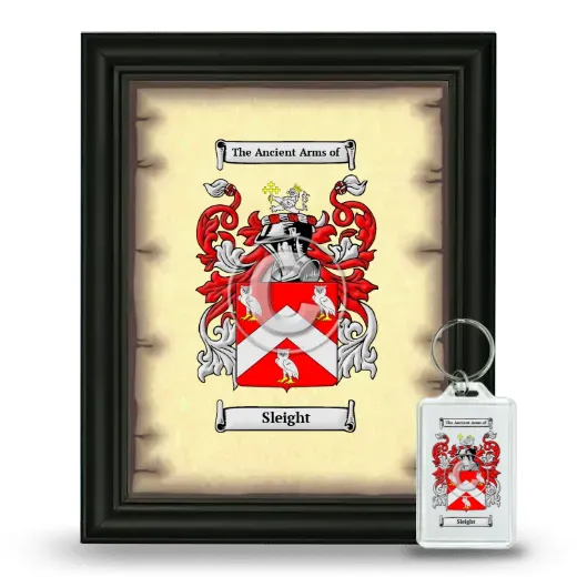 Sleight Framed Coat of Arms and Keychain - Black