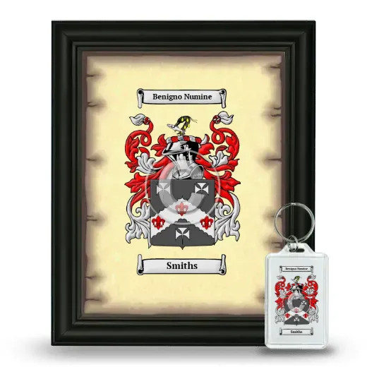 Smiths Framed Coat of Arms and Keychain - Black