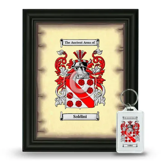 Soldini Framed Coat of Arms and Keychain - Black