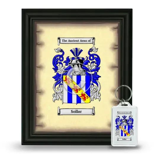 Sollar Framed Coat of Arms and Keychain - Black