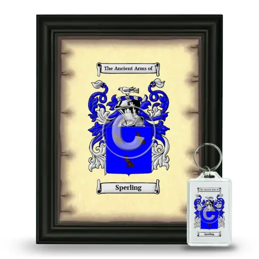 Sperling Framed Coat of Arms and Keychain - Black