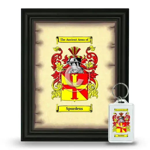 Spurdens Framed Coat of Arms and Keychain - Black