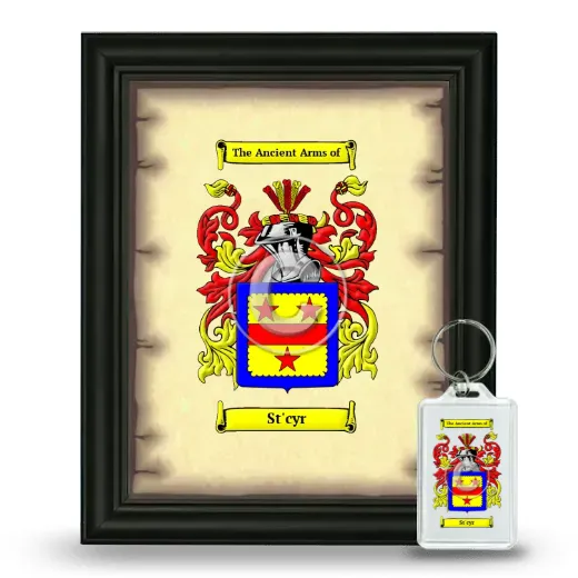 St'cyr Framed Coat of Arms and Keychain - Black