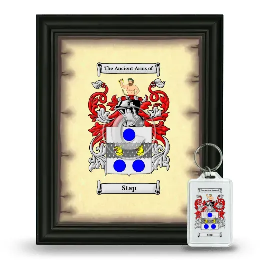 Stap Framed Coat of Arms and Keychain - Black