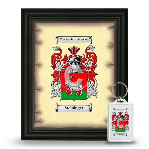Steininger Framed Coat of Arms and Keychain - Black