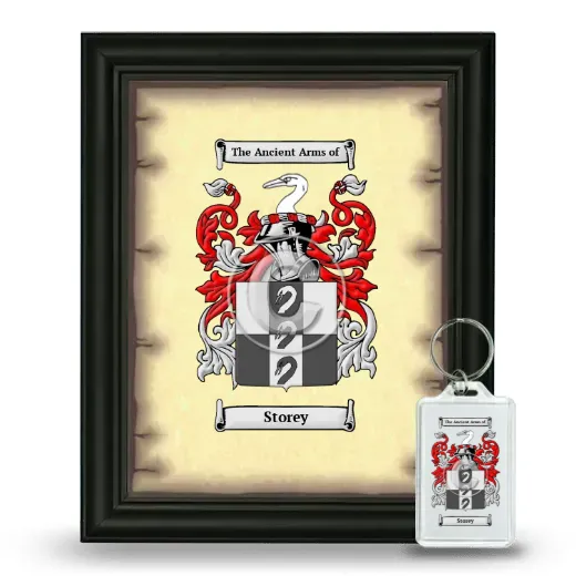 Storey Framed Coat of Arms and Keychain - Black