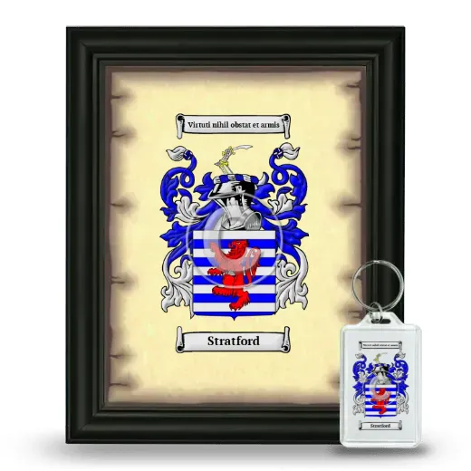 Stratford Framed Coat of Arms and Keychain - Black