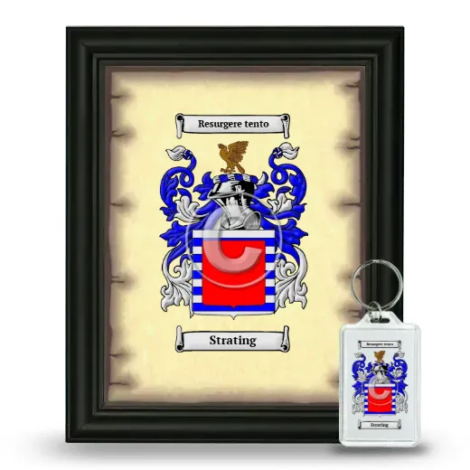 Strating Framed Coat of Arms and Keychain - Black