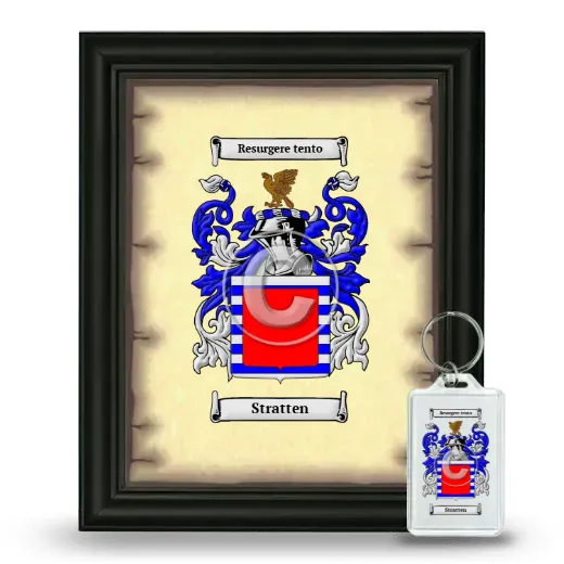 Stratten Framed Coat of Arms and Keychain - Black