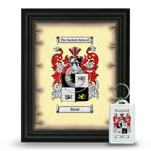 Strot Framed Coat of Arms and Keychain - Black
