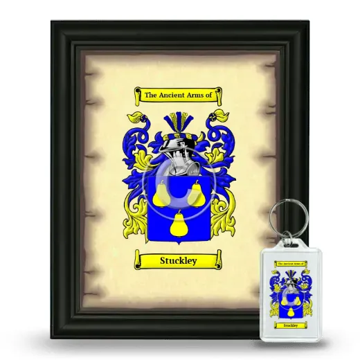 Stuckley Framed Coat of Arms and Keychain - Black