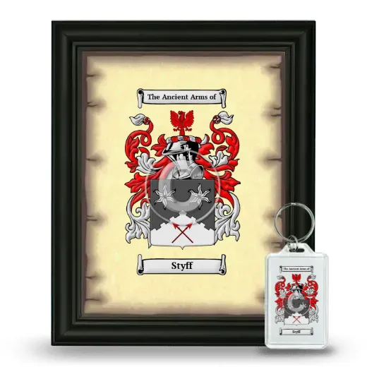 Styff Framed Coat of Arms and Keychain - Black