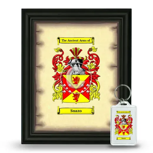 Suazo Framed Coat of Arms and Keychain - Black